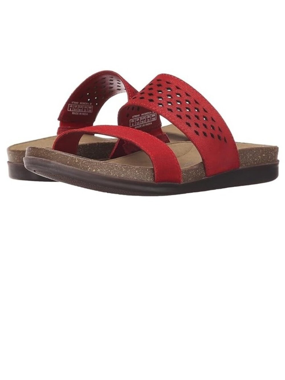 NEW Rockport Total Motion Romilly Perf Slide women's sandal Size 7M Red